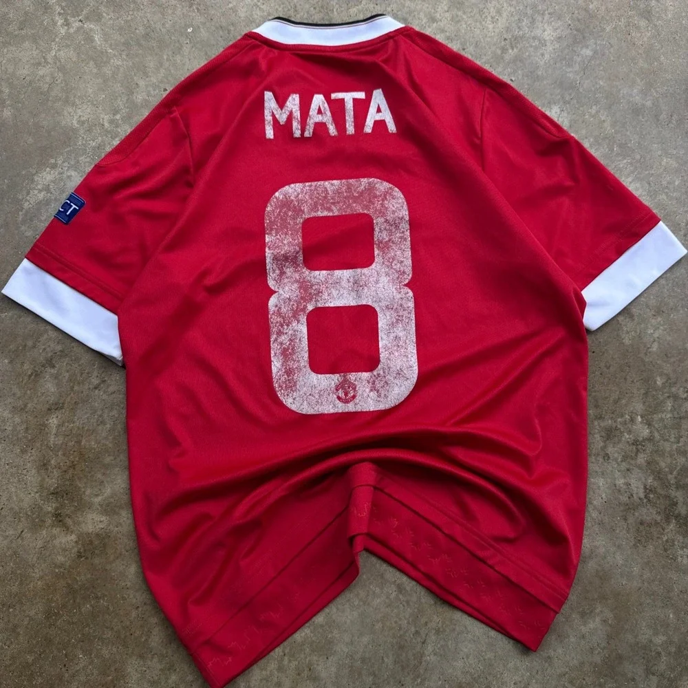 Vintage 2010s Adidas Manchester United Mata Jersey Soccer Blokecore Red XL (f4)